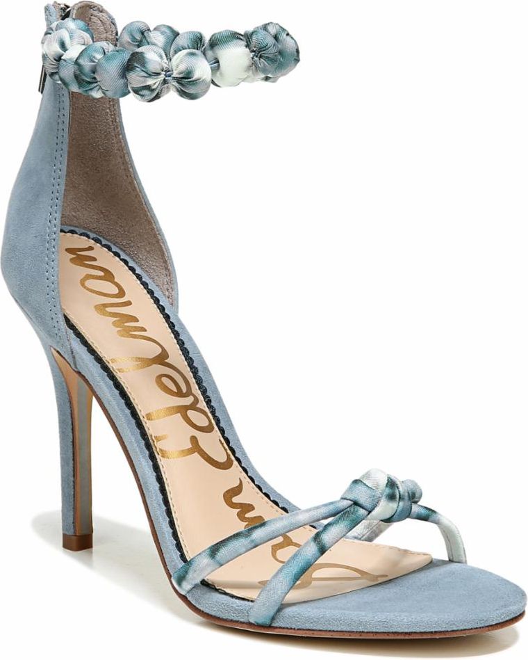 Sam Edelman Sandals Aria Kid Suede Blue & Smokey Blue