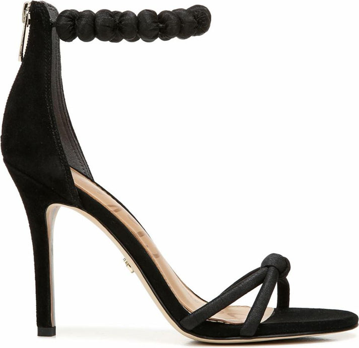 Sam Edelman Sandals Aria Kid Suede Leather And Silk Black