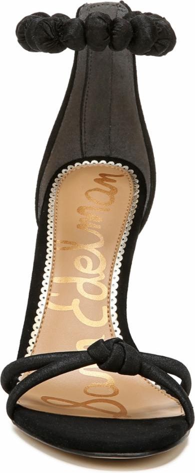 Sam Edelman Sandals Aria Kid Suede Leather And Silk Black