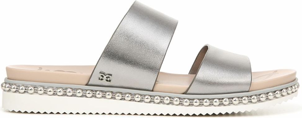 Sam Edelman Sandals Asha Heavy Metallic Leather Pewter