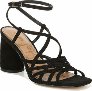 Sam Edelman Sandals Daffodil Kid Suede Leather Black