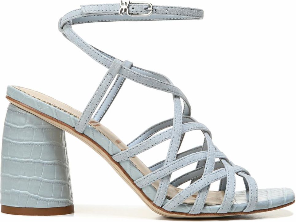 Sam Edelman Sandals Daffodil Kid Suede Leather Cloud Blue