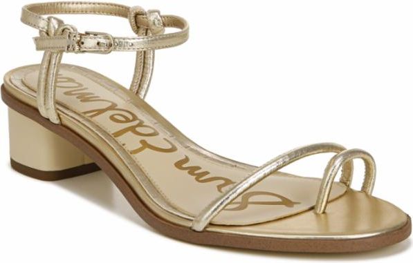 Sam Edelman Sandals Isle Metallic Sheep Molten Gold