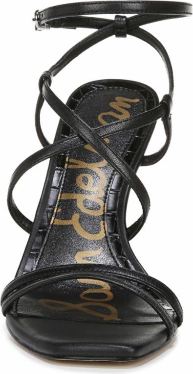 Sam Edelman Sandals Leeanne Black Goat Kid Nappa Leather