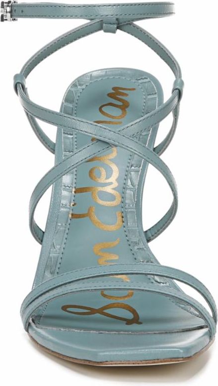 Sam Edelman Sandals Leeanne Blue Sage Goat Kid Nappa Leather