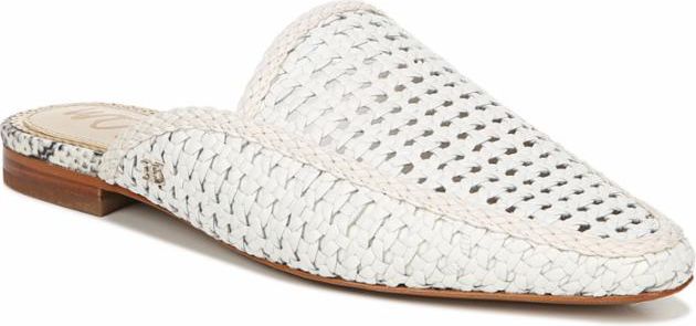 Elva Bright White Zebu Woven Leather