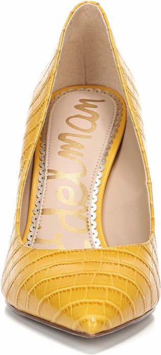 Sam Edelman Shoes Hazel Dijon Yellow Crocodile Embossed Leather