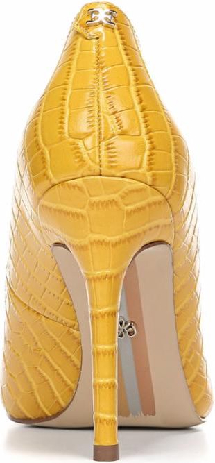 Sam Edelman Shoes Hazel Dijon Yellow Crocodile Embossed Leather