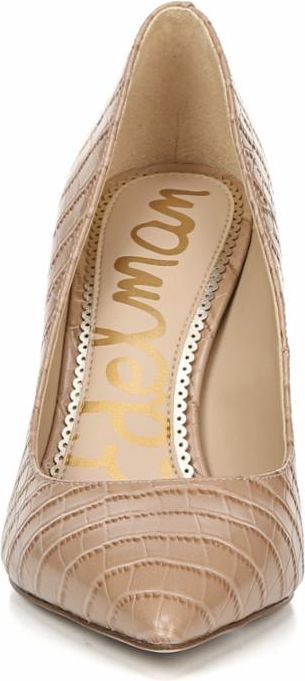 Sam Edelman Shoes Hazel Toasted Almond Kenya Crocodile Embossed Leather