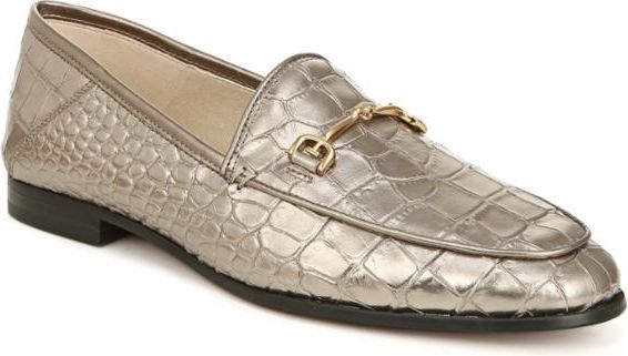 Loraine Pyrite Mara Metallic Crocodile Leather