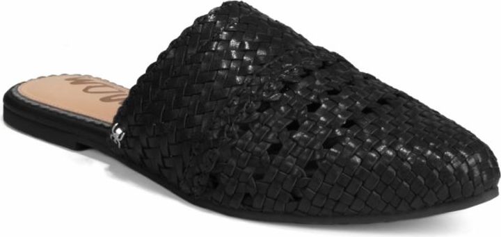 Natalya Black Woven Leather