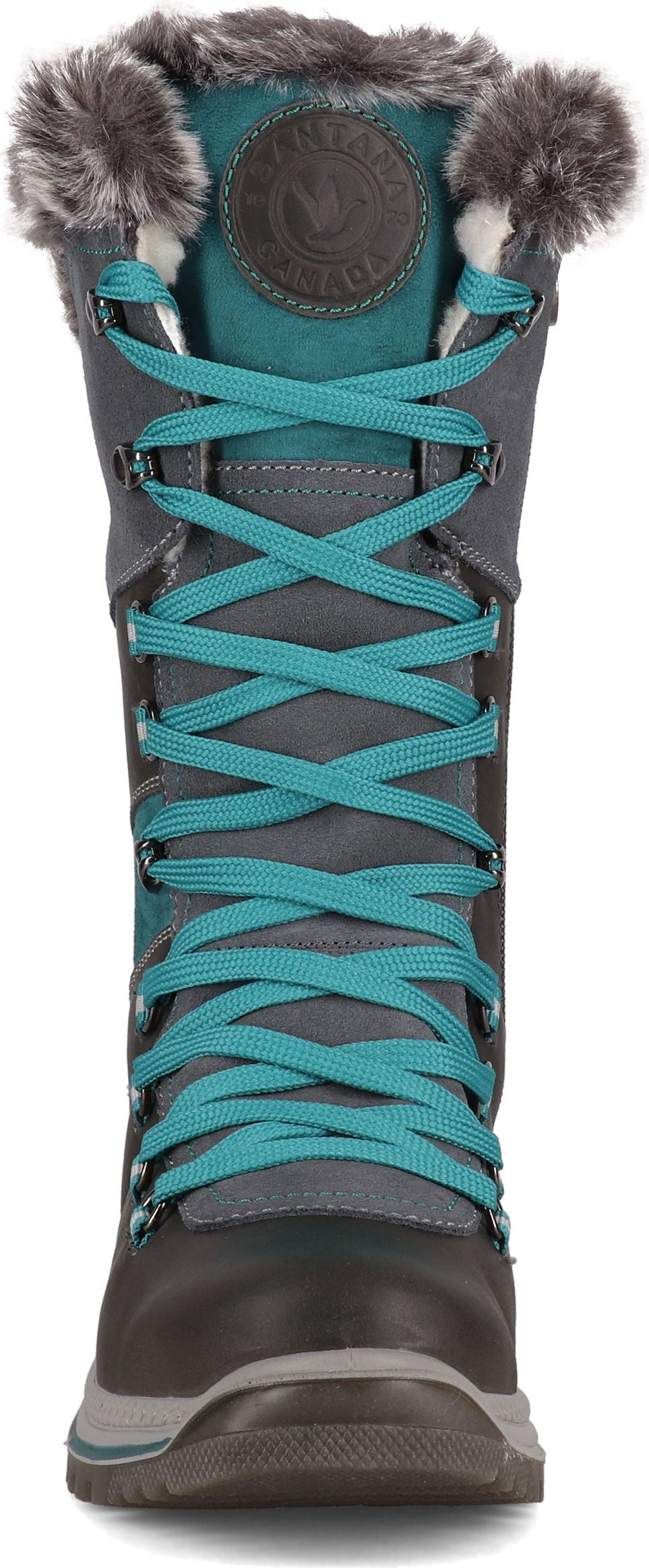 Santana Canada Boots Marinda Leather Grey Turquoise