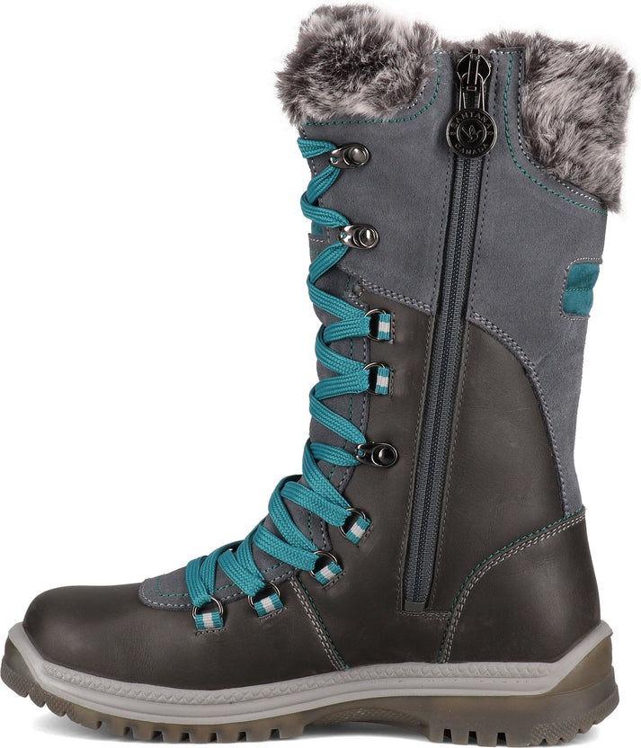 Santana Canada Boots Marinda Leather Grey Turquoise