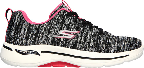 Skechers Shoes Go Walk Arch Fit Glee Black/hot Pink