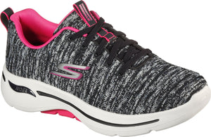 Skechers Shoes Go Walk Arch Fit Glee Black/hot Pink