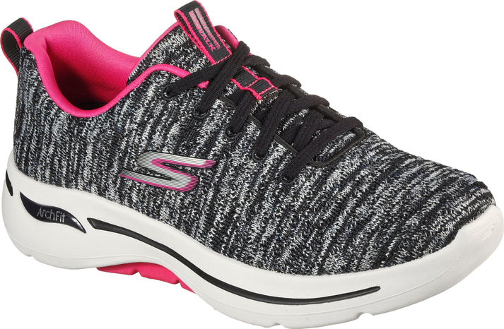 Skechers Shoes Go Walk Arch Fit Glee Black/hot Pink