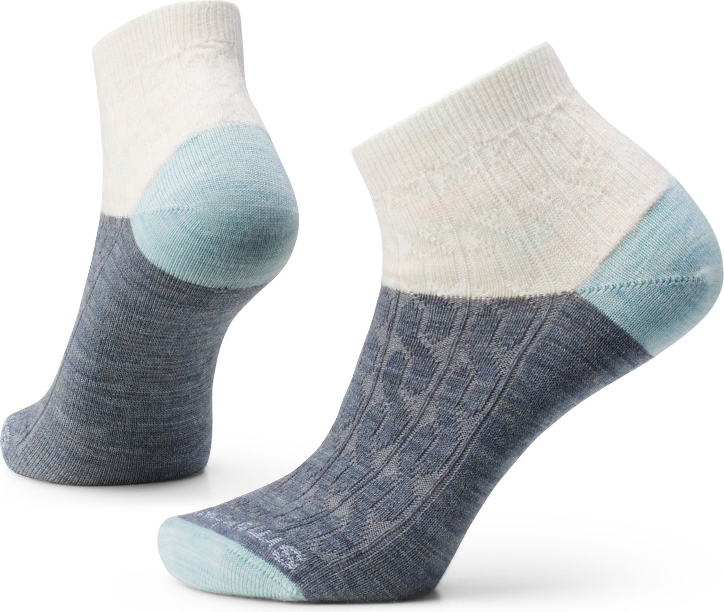 Smartwool Apparel M Everyday Cable Ankle Socks Frosty Green