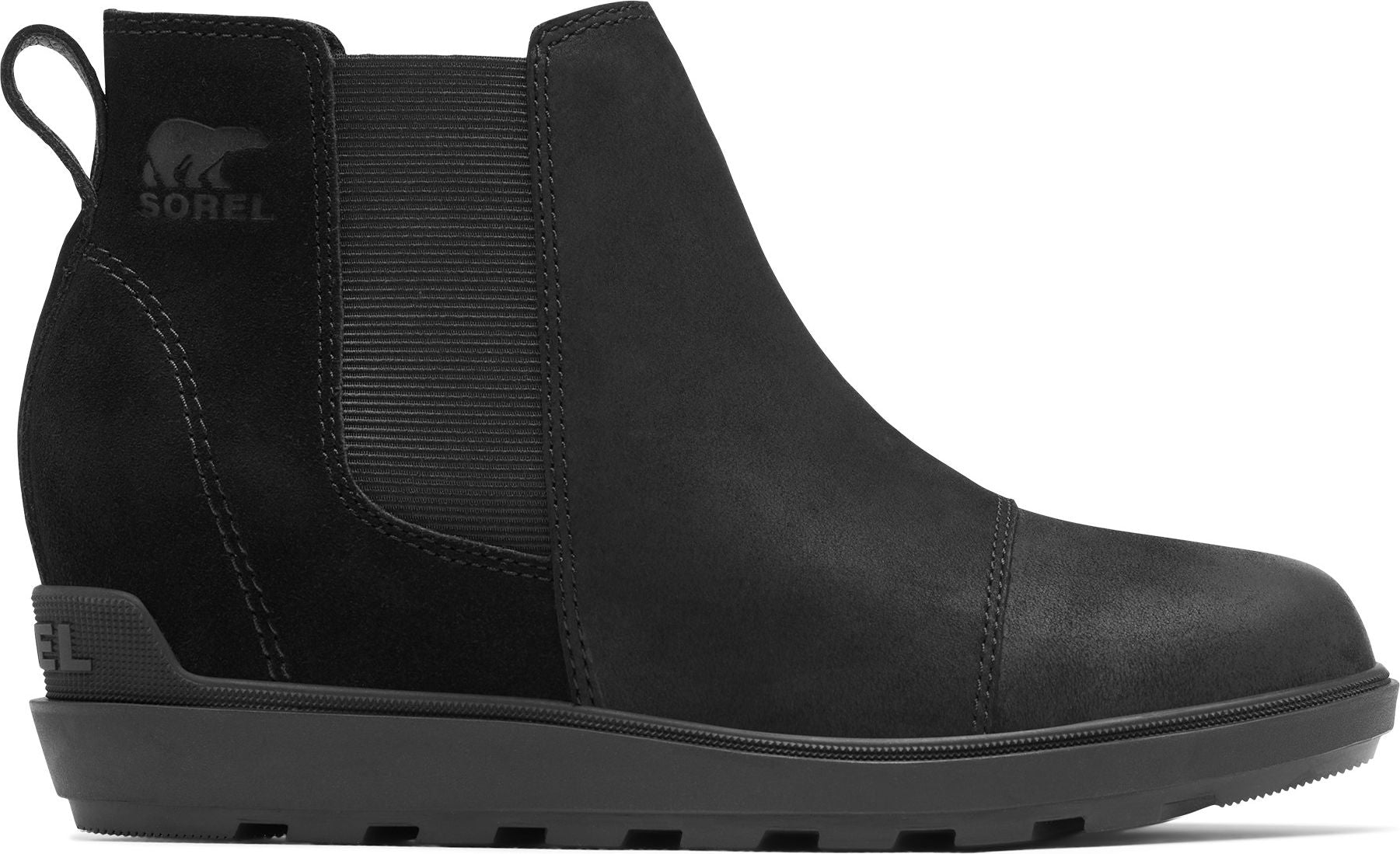 Sorel chelsea sale wedge black