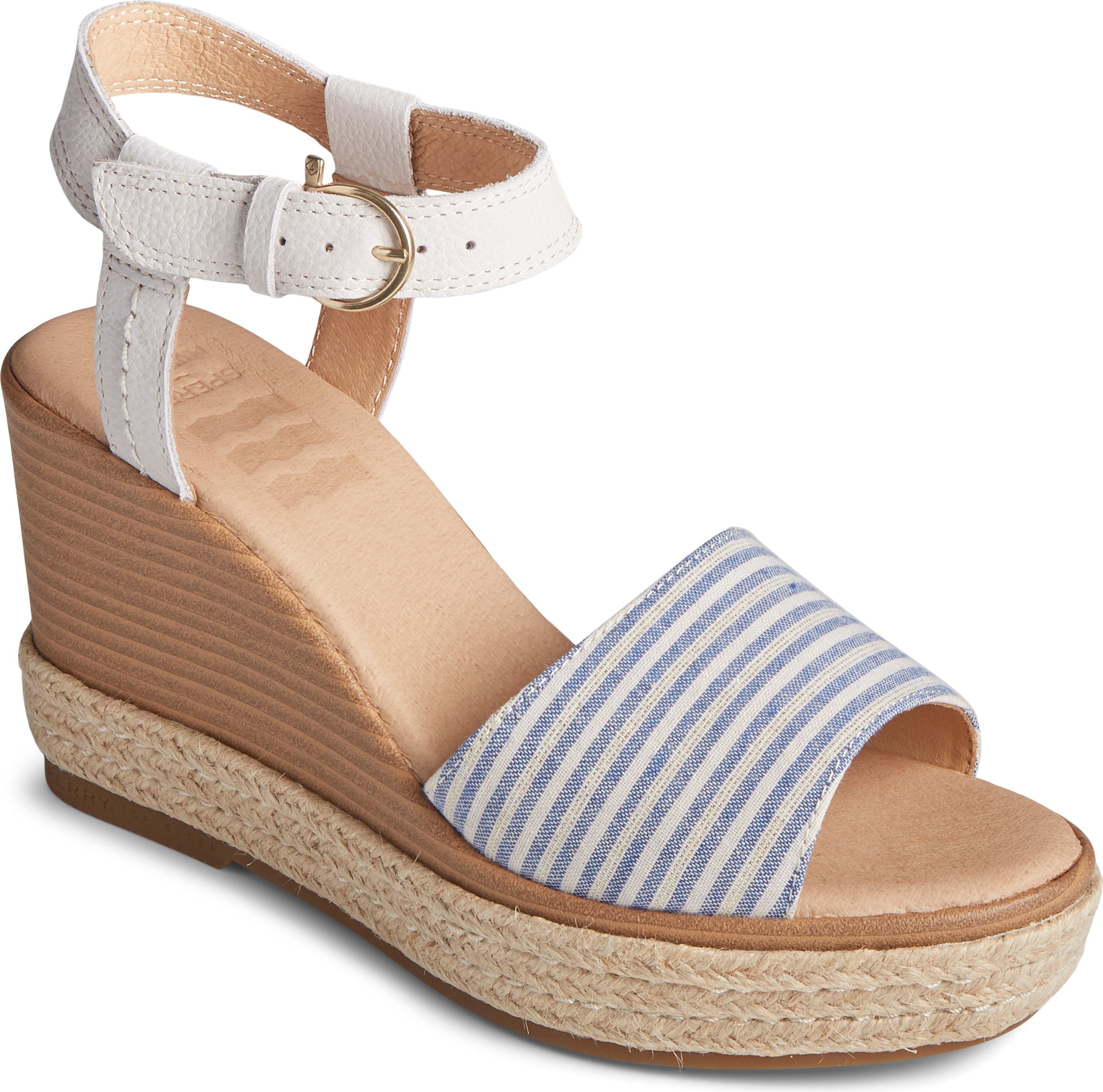 Fairwater Plushwave Wedge Ivory & Blue