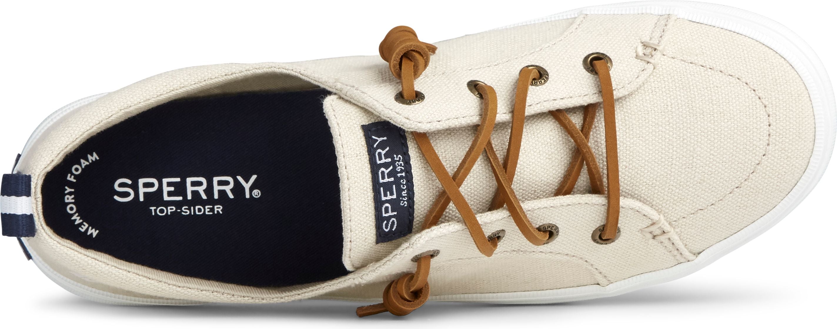 Sperry crest deals vibe linen oat