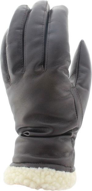 Sterling Glove Accessories Ladies Sheepskin Glove Brown