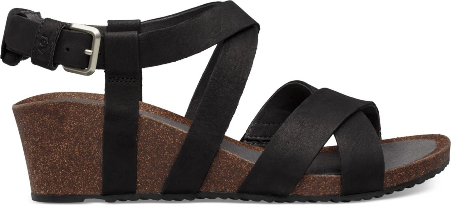 Teva Sandals Mahonia Wedge Cross Strap Black