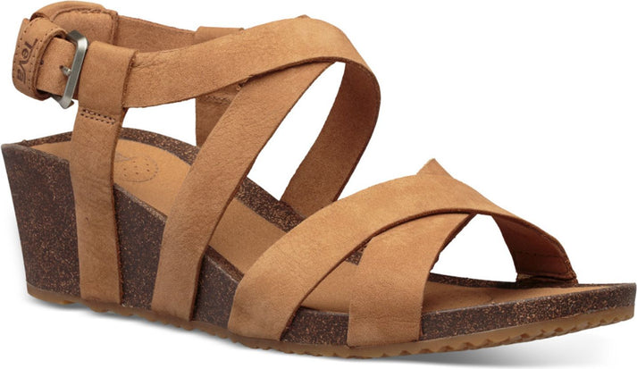 Teva Sandals Mahonia Wedge Cross Strap Chipmonk