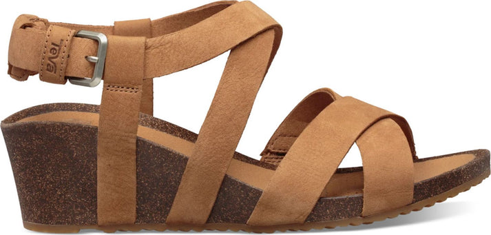 Teva Sandals Mahonia Wedge Cross Strap Chipmonk