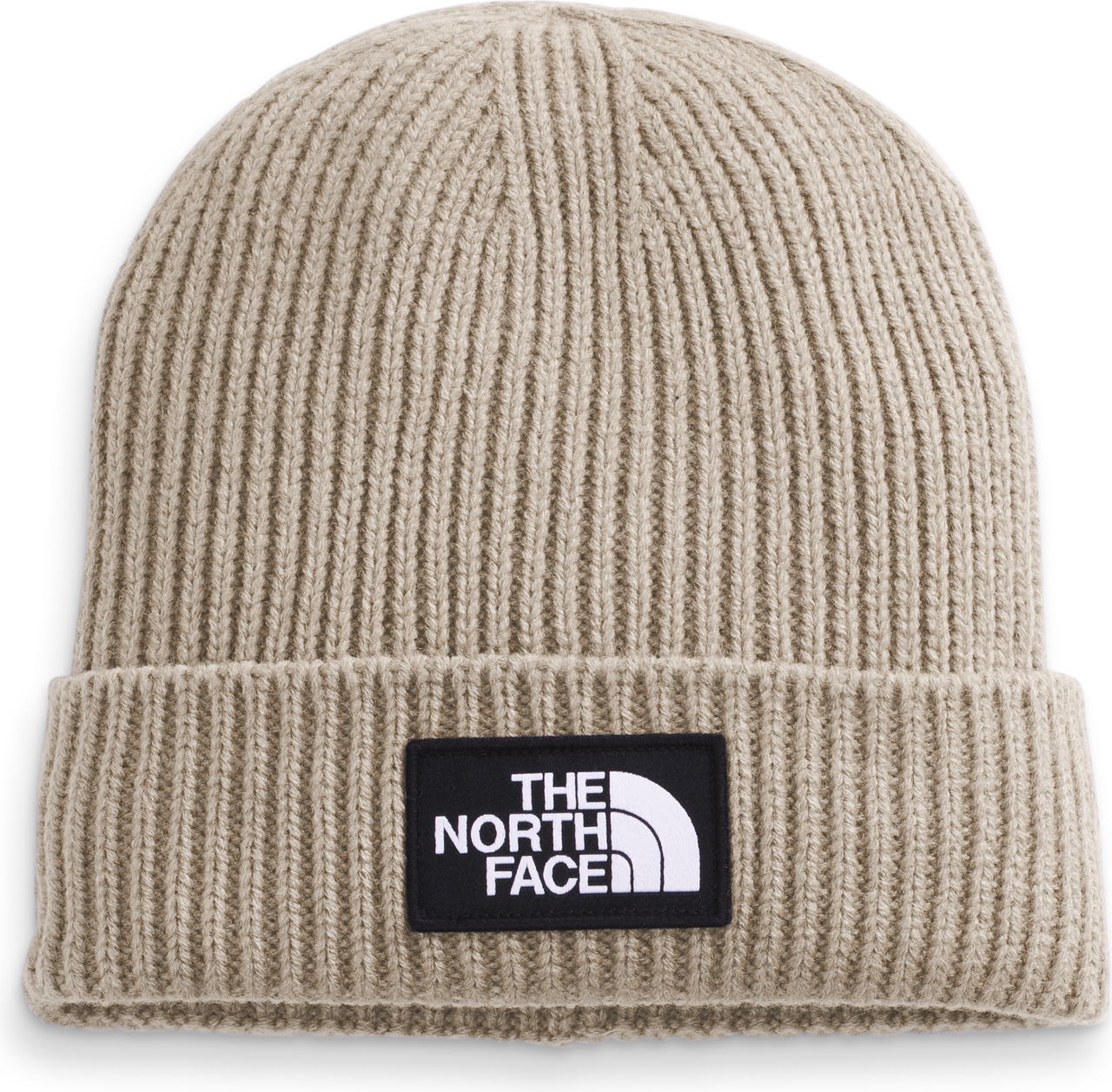 The North Face Accessories Tnf Logo Box Cuffed Beanie Flax