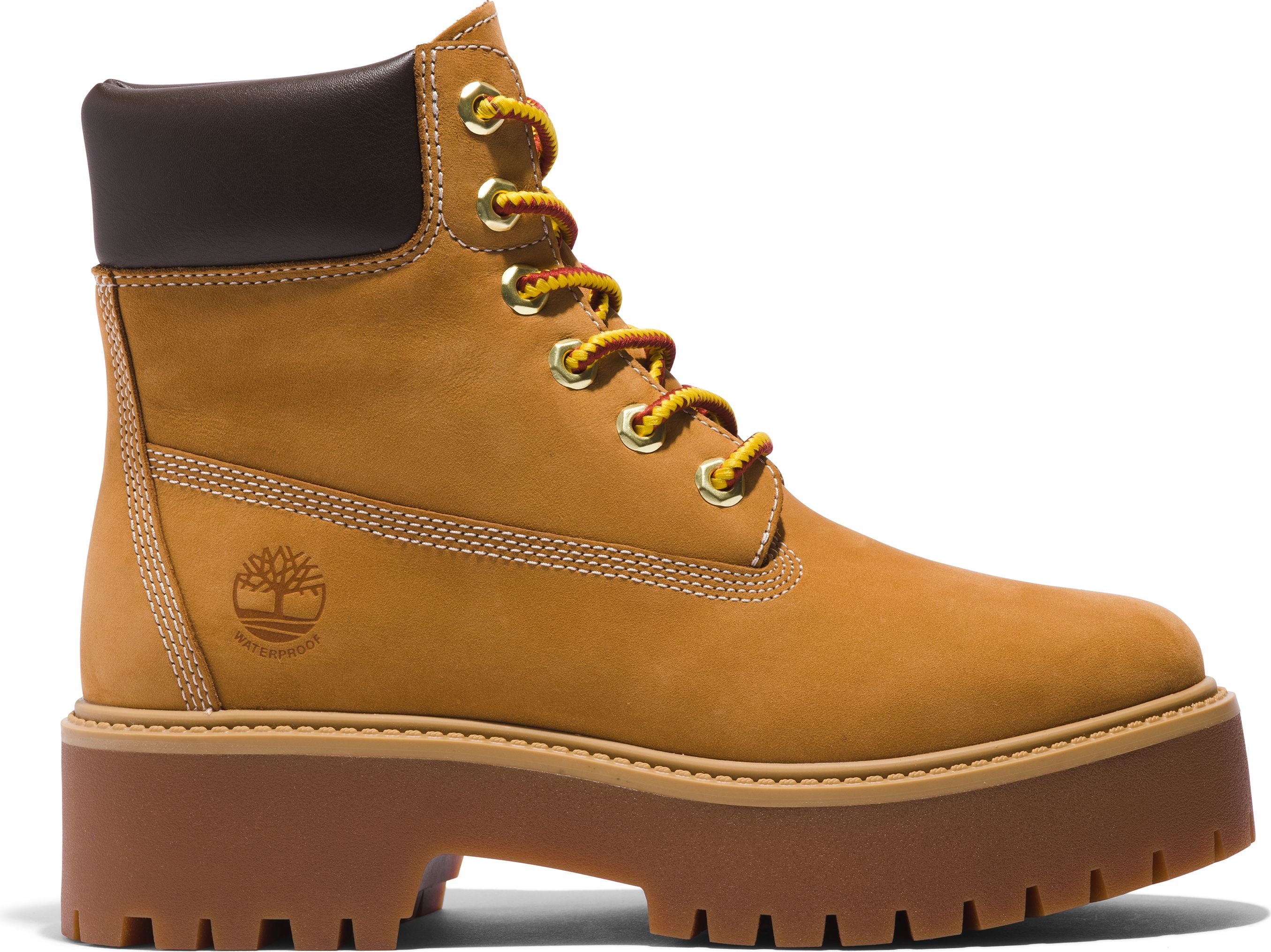 Timberland Women s Stone Street 6 Inch Waterproof Platform Boot in Wheat