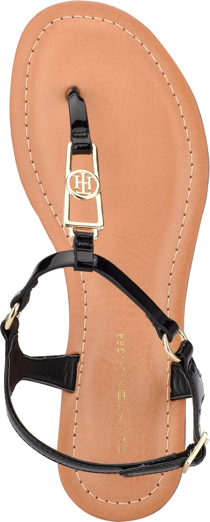 Tommy Hilfiger Sandals Landen Leather Like Black