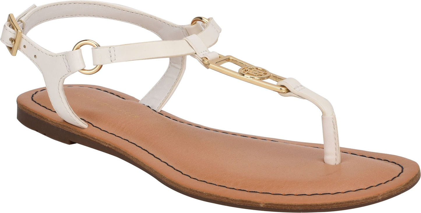 Tommy Hilfiger Sandals Landen Leather Like White