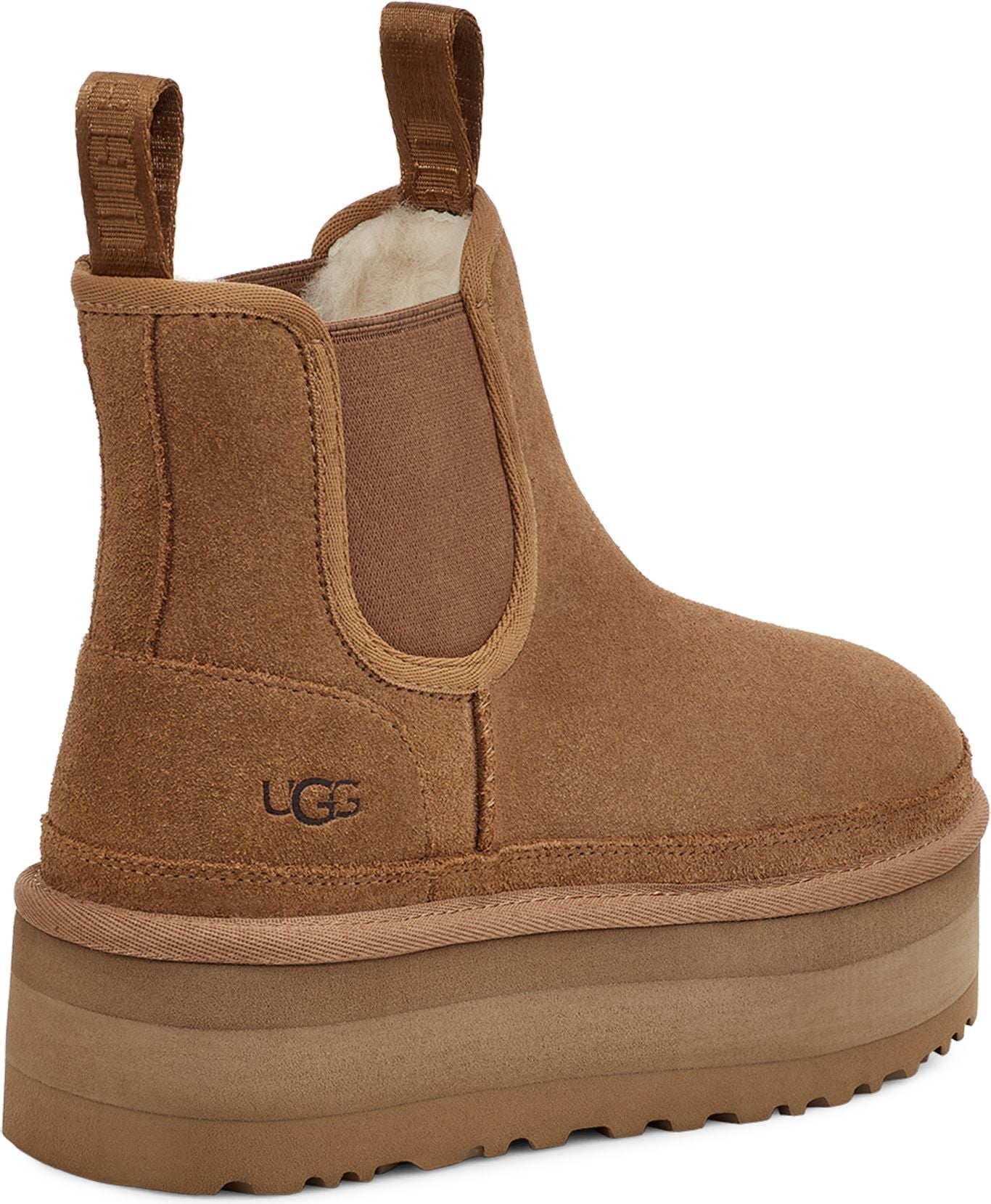 UGG Australia Boots Neumel Platform Chelsea Chestnut