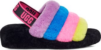 UGG Australia Slippers Fluff Yeah Slide Black And Taffy Pink