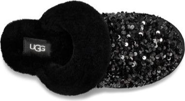 Ugg slippers black glitter hot sale