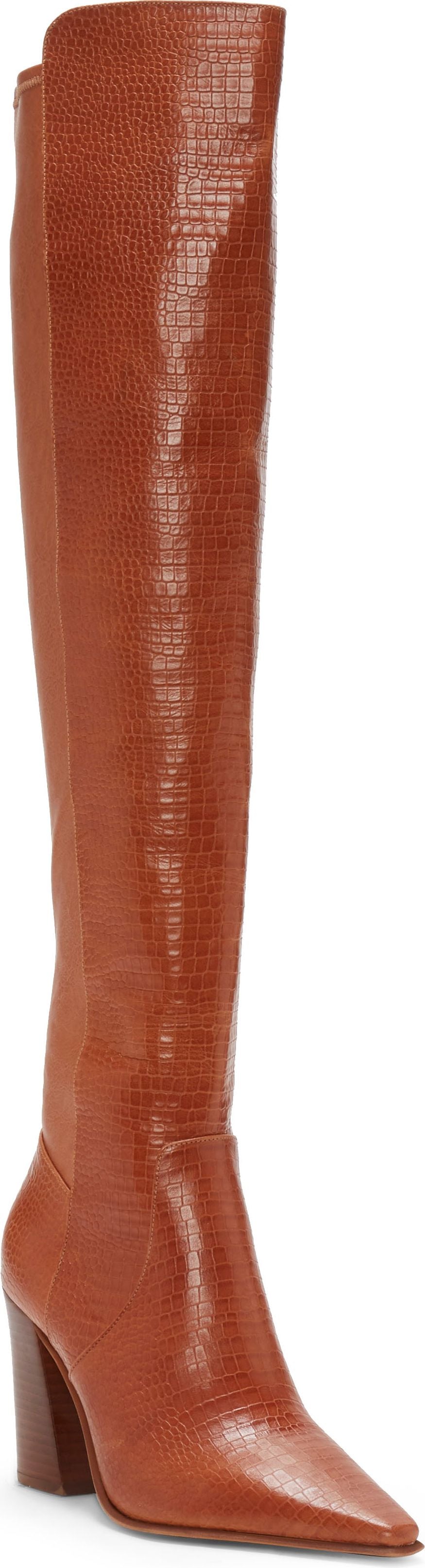 Vince Camuto Boots Demerri Crocodile Warm Caramel