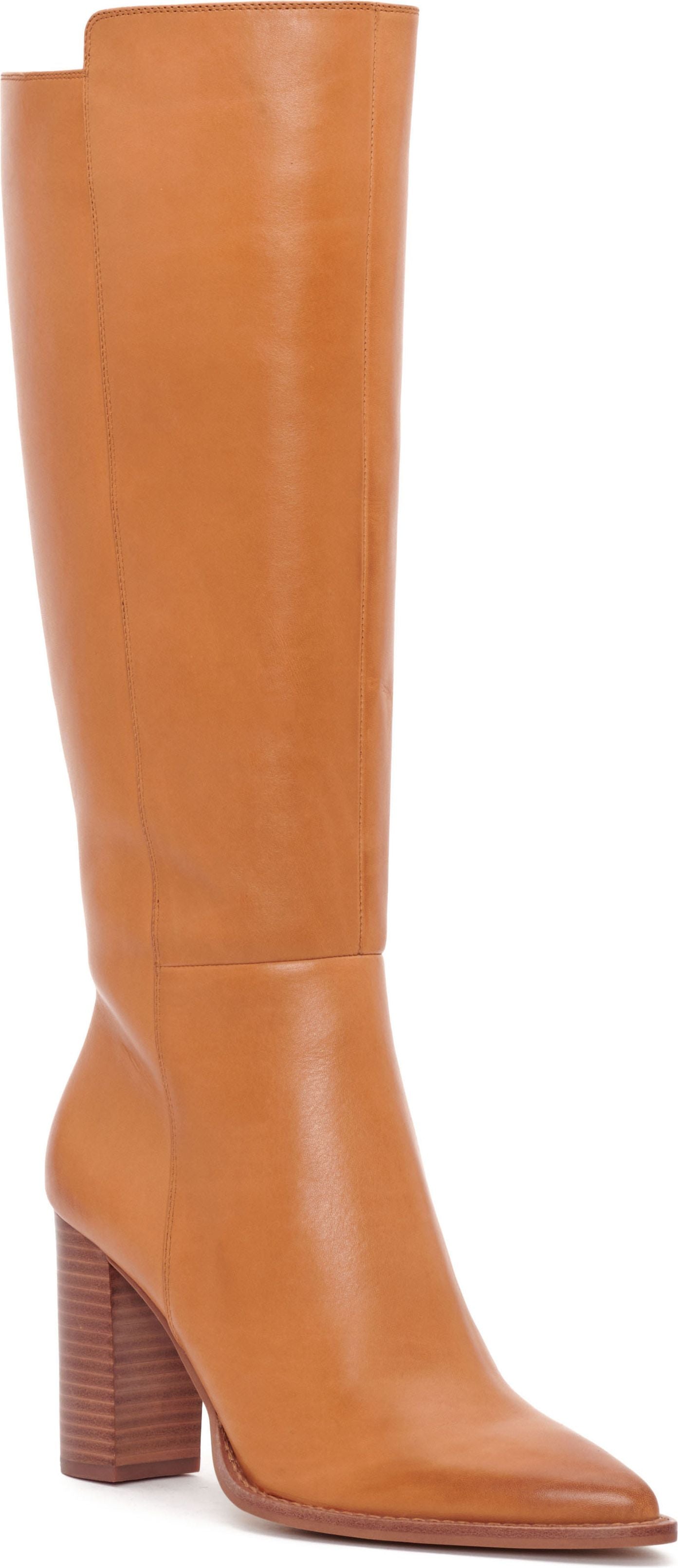 Vince Camuto Boots Ellarra Burnished Leather Light Cognac