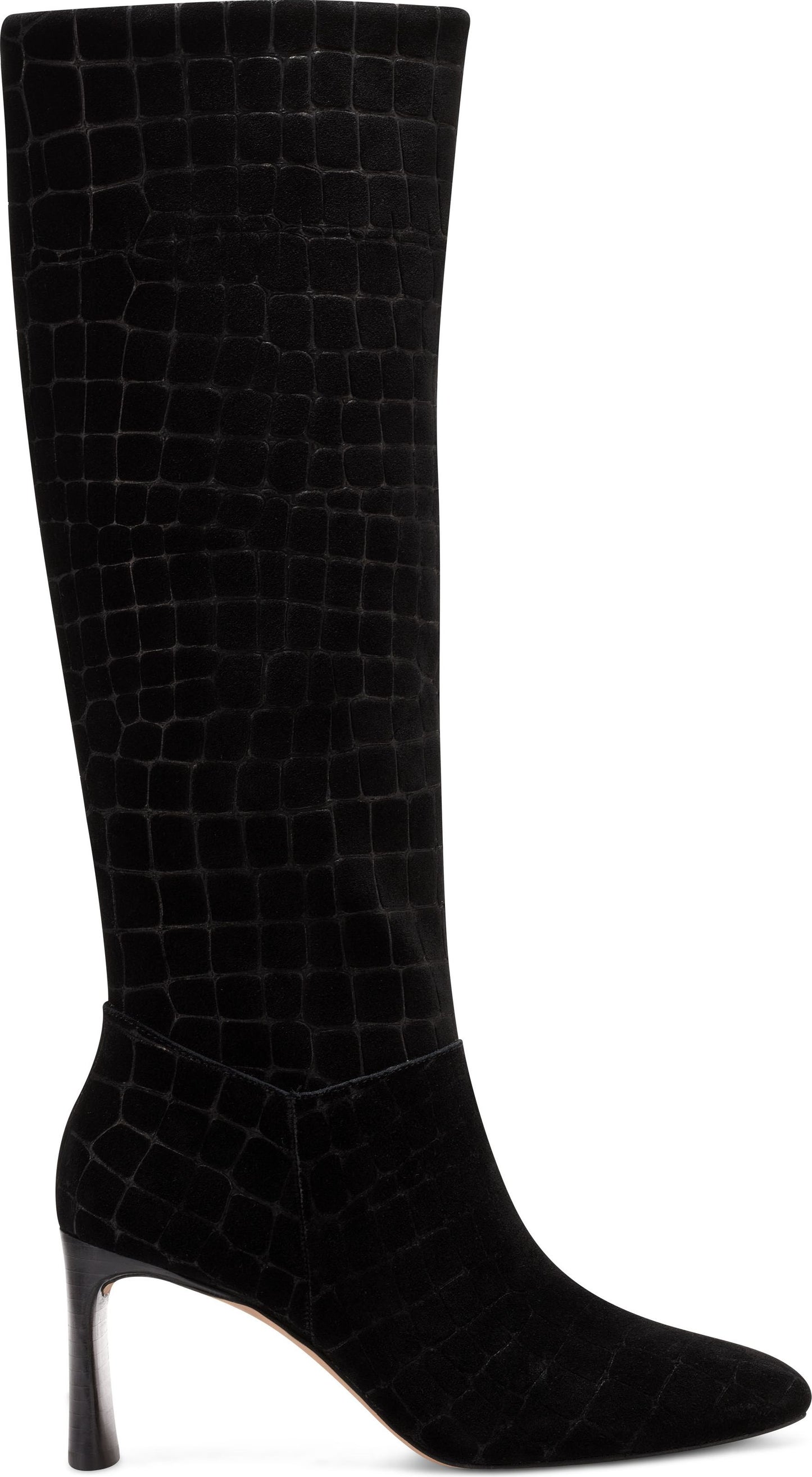 Vince Camuto Boots Hersha Suede Black Crocodile