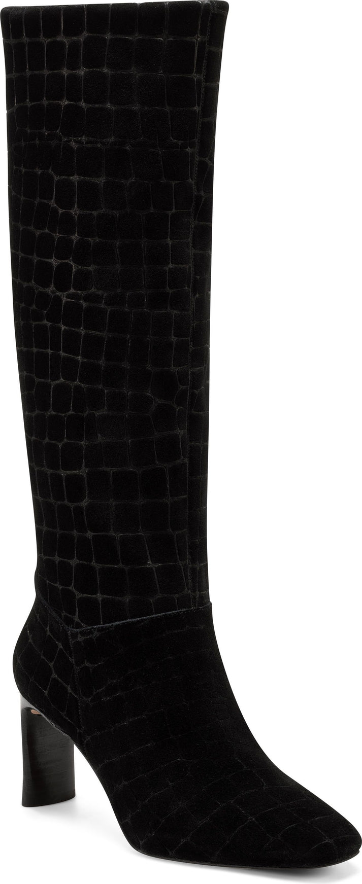 Vince Camuto Boots Hersha Suede Black Crocodile