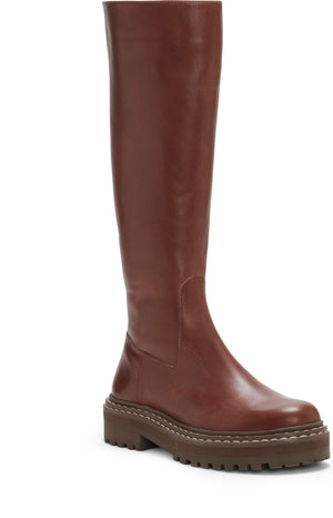 Vince Camuto Boots Phrancie Burnished Leather Chocolate Craving