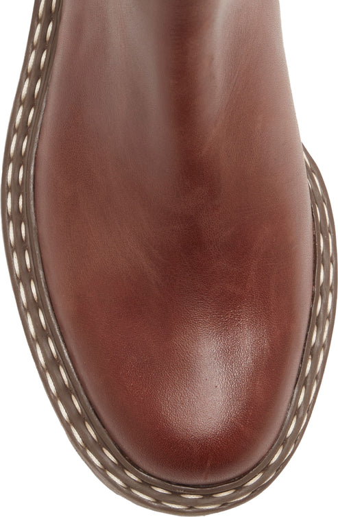 Vince Camuto Boots Phrancie Burnished Leather Chocolate Craving