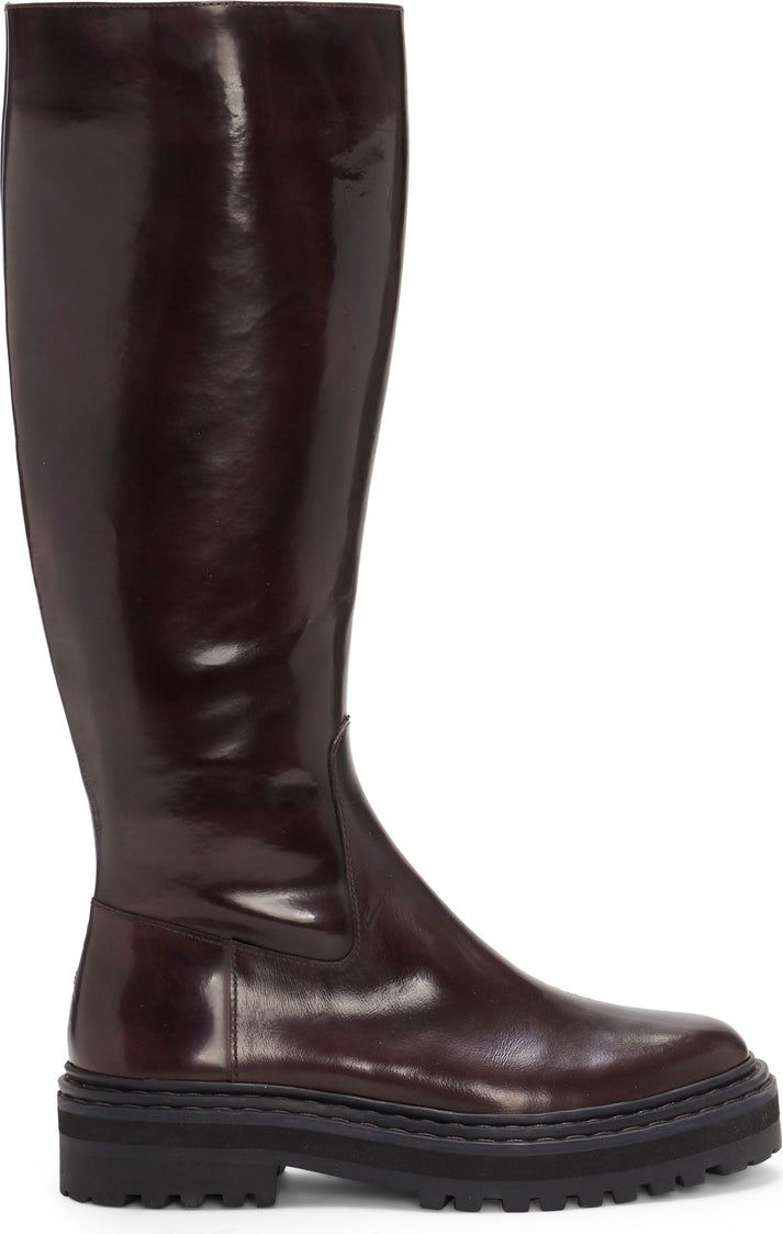 Vince Camuto Boots Phrancie Leather Eggplant