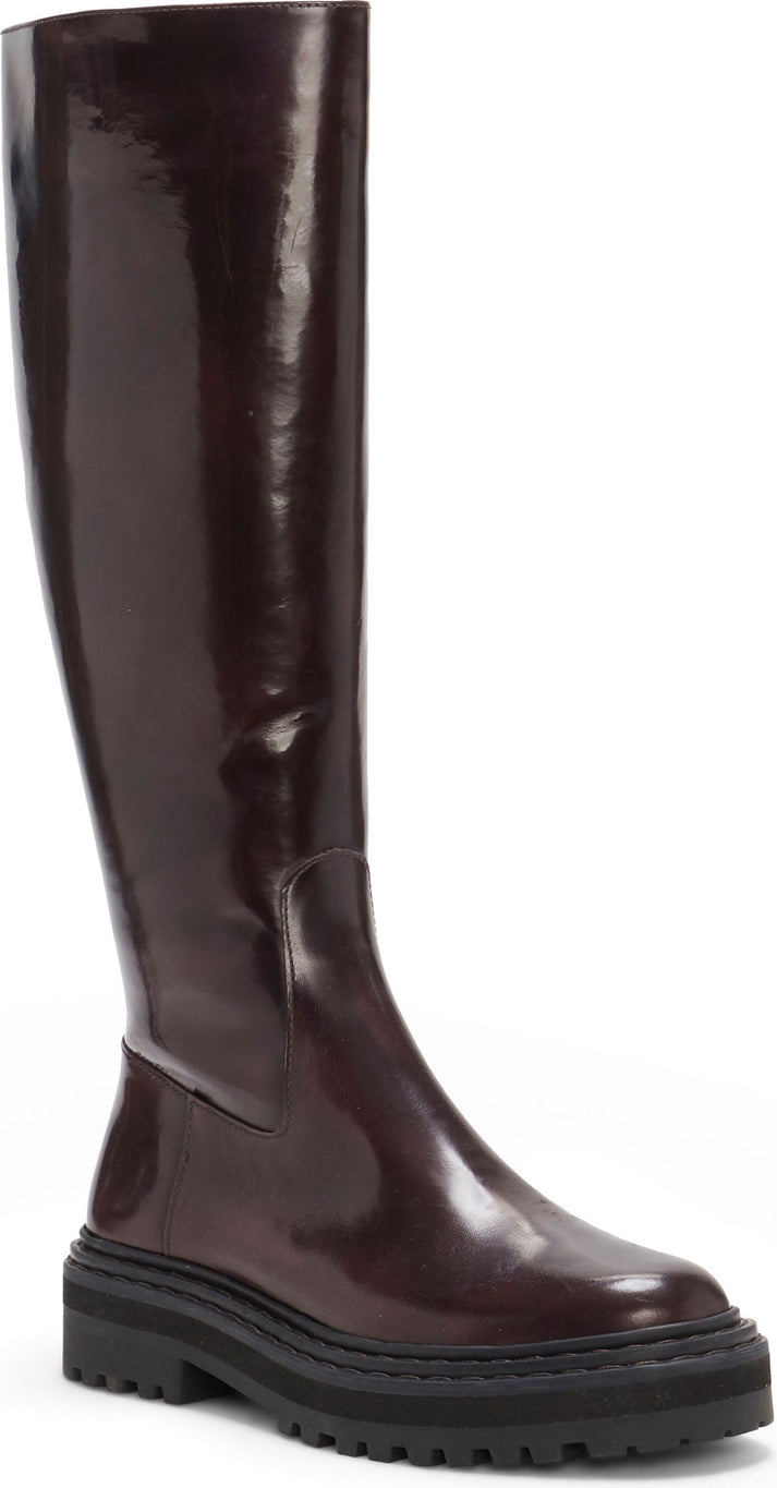 Vince Camuto Boots Phrancie Leather Eggplant