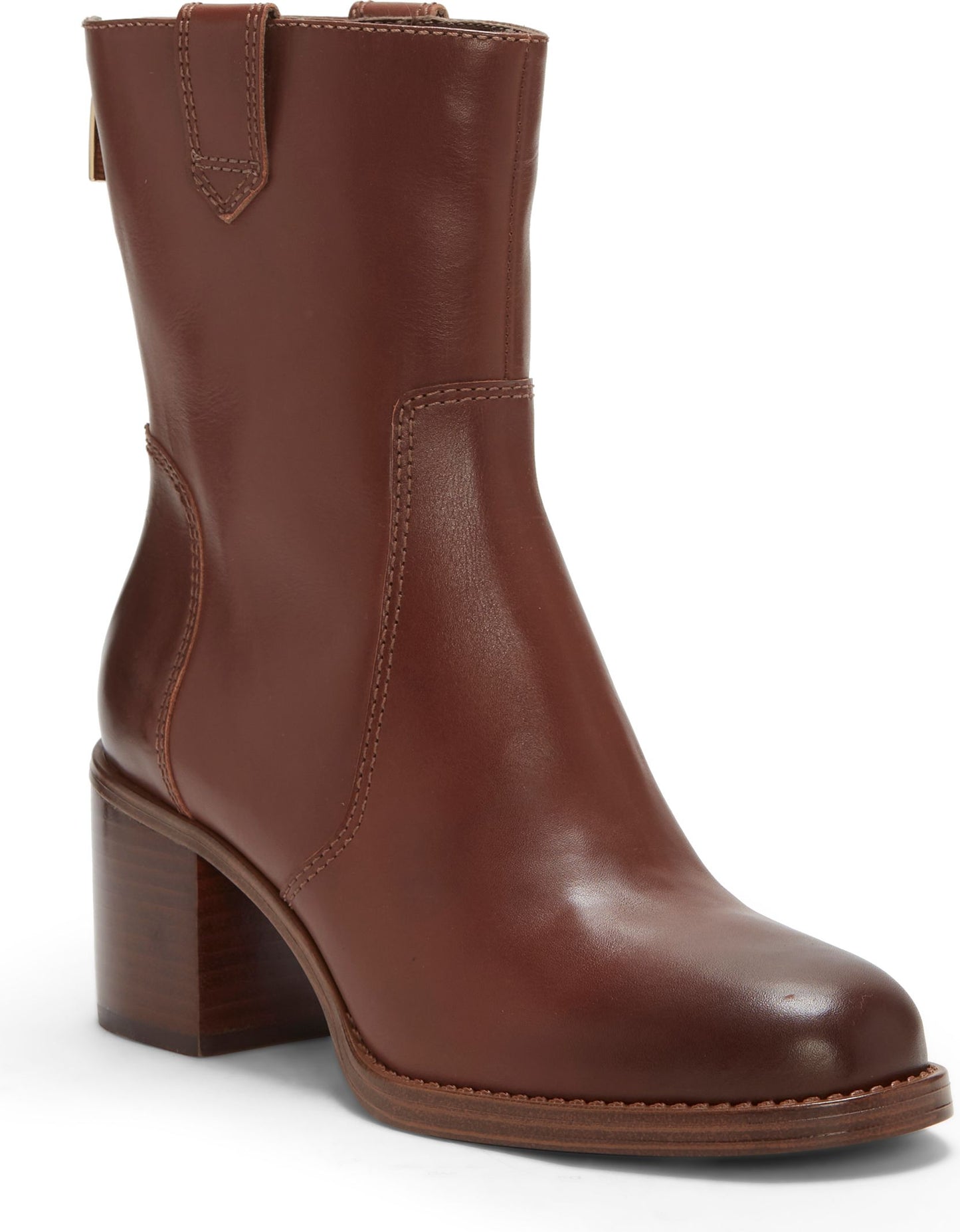 Vince Camuto Boots Zanilla Burnished Leather Chocolate Craving