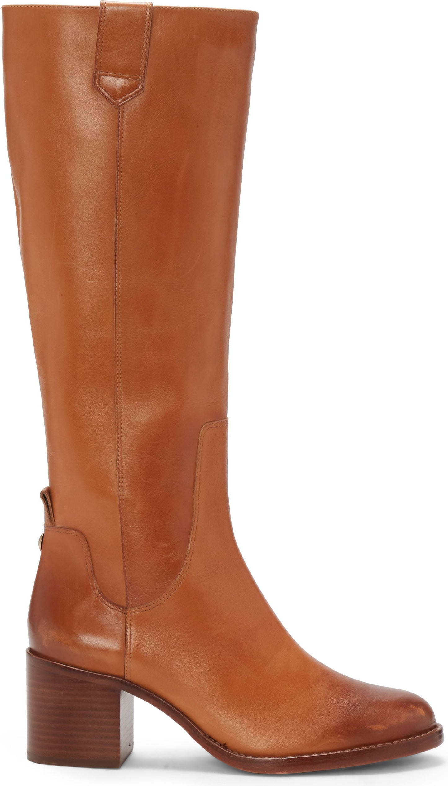 Vince Camuto Boots Zemmy Burnished Leather Light Cognac