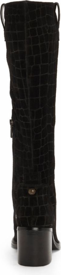 Vince Camuto Boots Zemmy Suede Crocodile Black