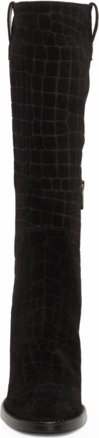 Vince Camuto Boots Zemmy Suede Crocodile Black