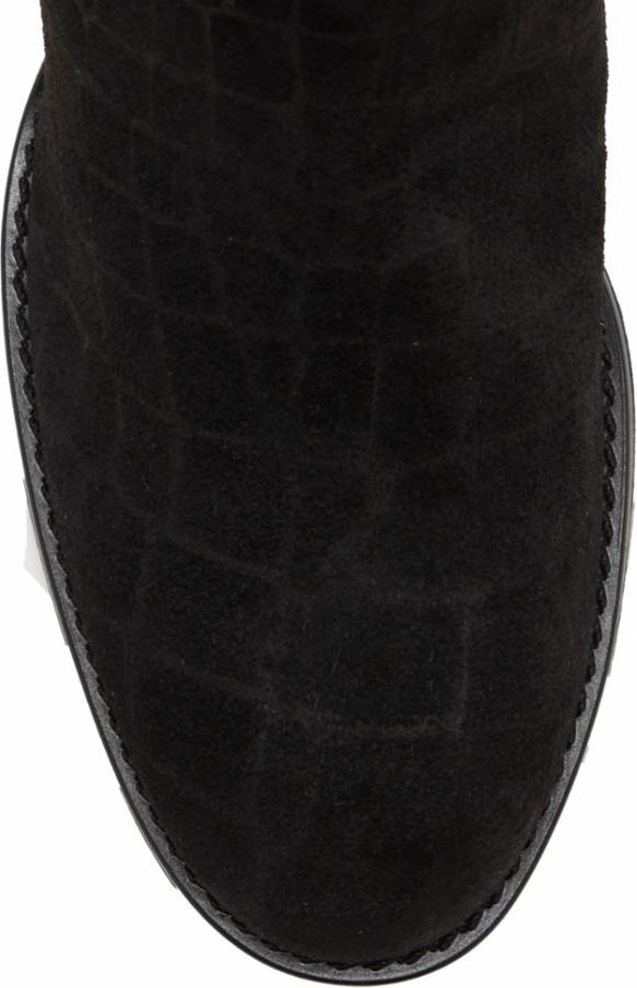 Vince Camuto Boots Zemmy Suede Crocodile Black