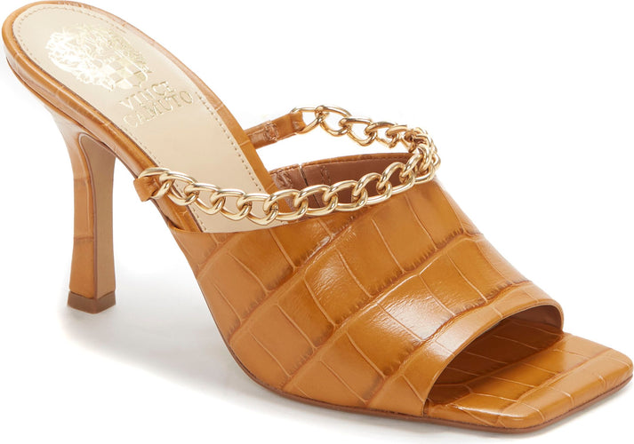 Vince Camuto Sandals Bamine Tawny Birch Crocodile