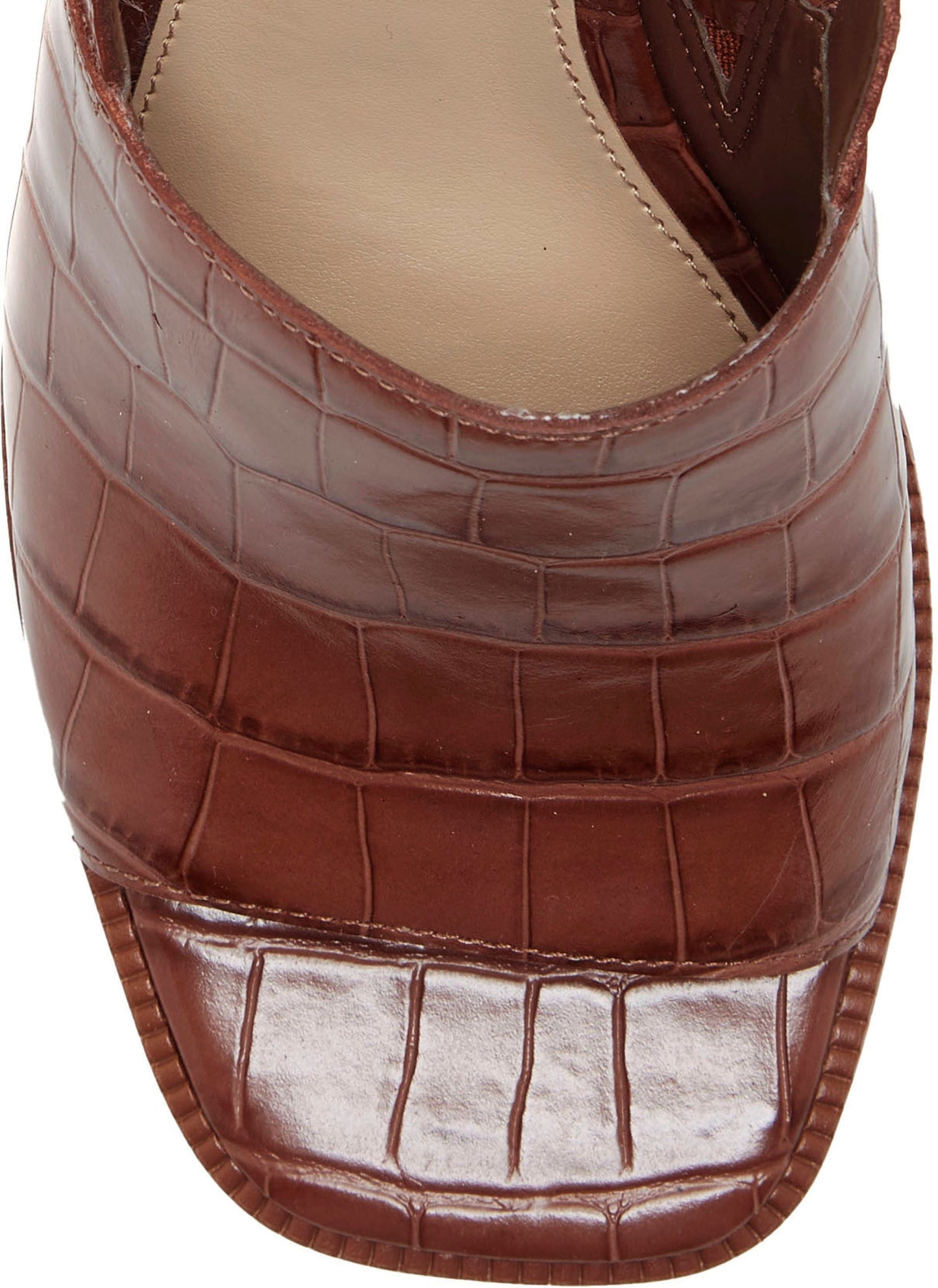 Vince Camuto Sandals Brendiza Camel Crocodile